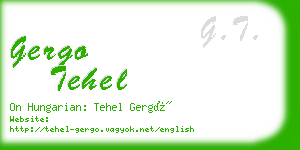 gergo tehel business card